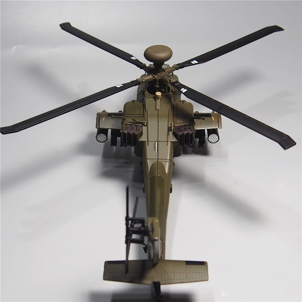 Escala 1:72, modelo de helicóptero armado US AH64 Apache, aleación fundida, juguetes clásicos nostálgicos, regalos de recuerdo, exhibición estática