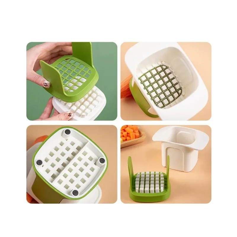 2-in-1 Vegetable Chopper Dicing Slitting Tool Hand Pressure Potato Carrot Onion Dicer Slicer Chopper Chips Cutting Box Gadgets image 6