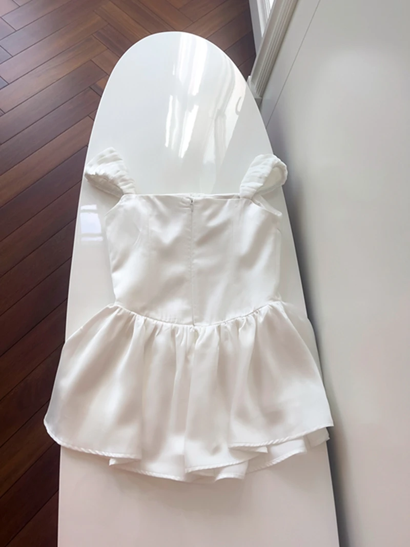 Ele Sweet Sle geplooid slim fit satijn Dr hoge taille A-lijn ort Dr voor bruiloft date par prestaties dagelijks gebruik