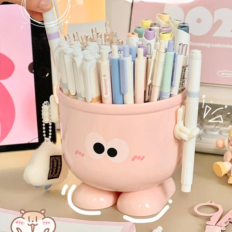 Imagem -04 - Criativo Pen Holder com Gancho Mesa Bonito Papelaria Caixa de Armazenamento Rack Estudante Crianças Meninas Organizador de Mesa Kawaii