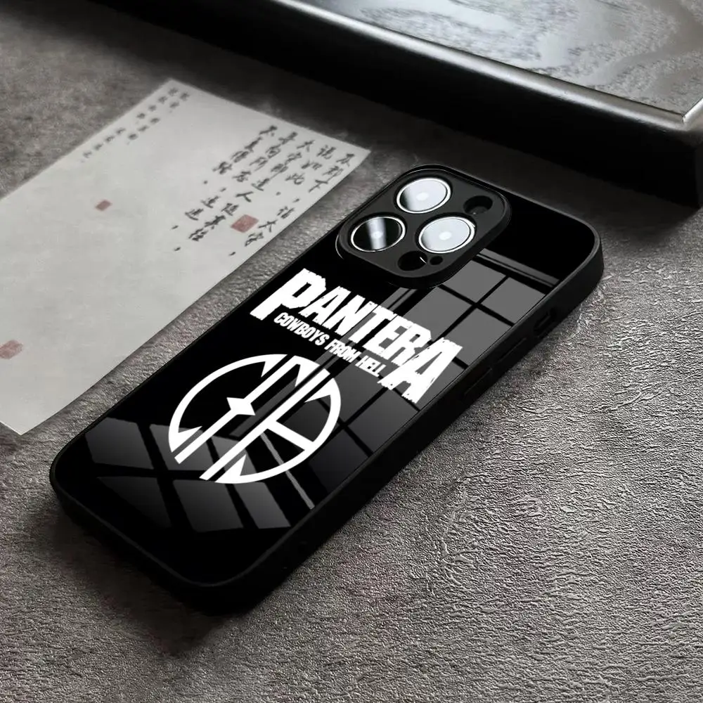 Classic Vintage P-pantera Band Phone Case For IPhone 17 15 Pro Max 13 12 16 Pro 11 14 Plus X XR XS 8 7 Plus SE Glass Cover view 3