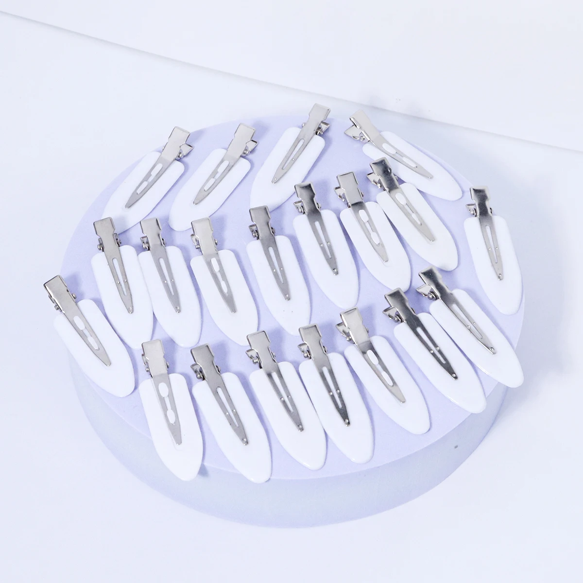 20 قطعة/المجموعة غير منحني مقاطع الشعر سلس الجانب الانفجارات ماكياج الوجه اكسسوارات الإناث تصفيف مقاطع الشعر خاص للشعر المستعار الحقيقي #6