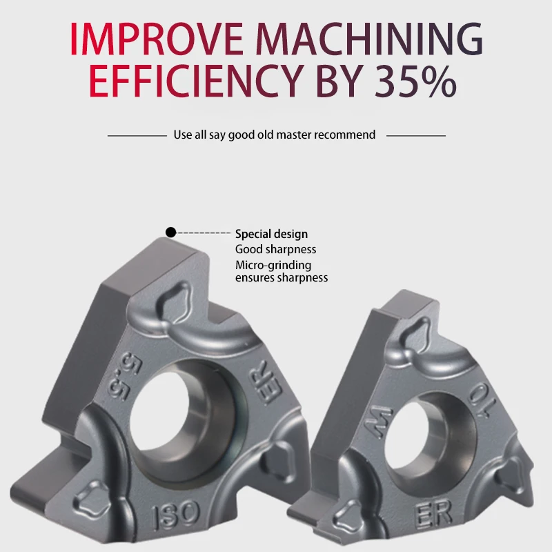 KaKarot MMT22ER N55 N60 3.5/4.0/4.5/5.0/5.5/6.0ISO Carbide Insert Thread Turning Tool Insert For SER CNC Lathe Stainless-Steel