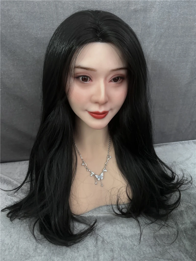 ROS الفم مزروع الشعر والحواجب سيليكون حقيقي الكبار دمية جنسية رئيس الفم مثير دميات حب للرجل #4