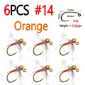 6PCS Orange Sz 14