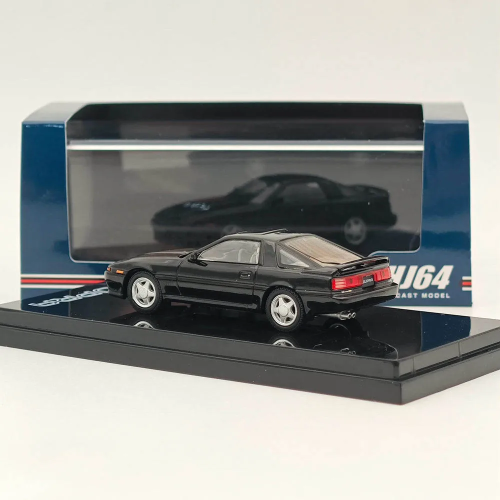 1/64 hobby japão para supra a70 2.5gt twin turbo limitado com peças de teto solar deslizante externo e 3.0gt turbo um modelo preto fundido