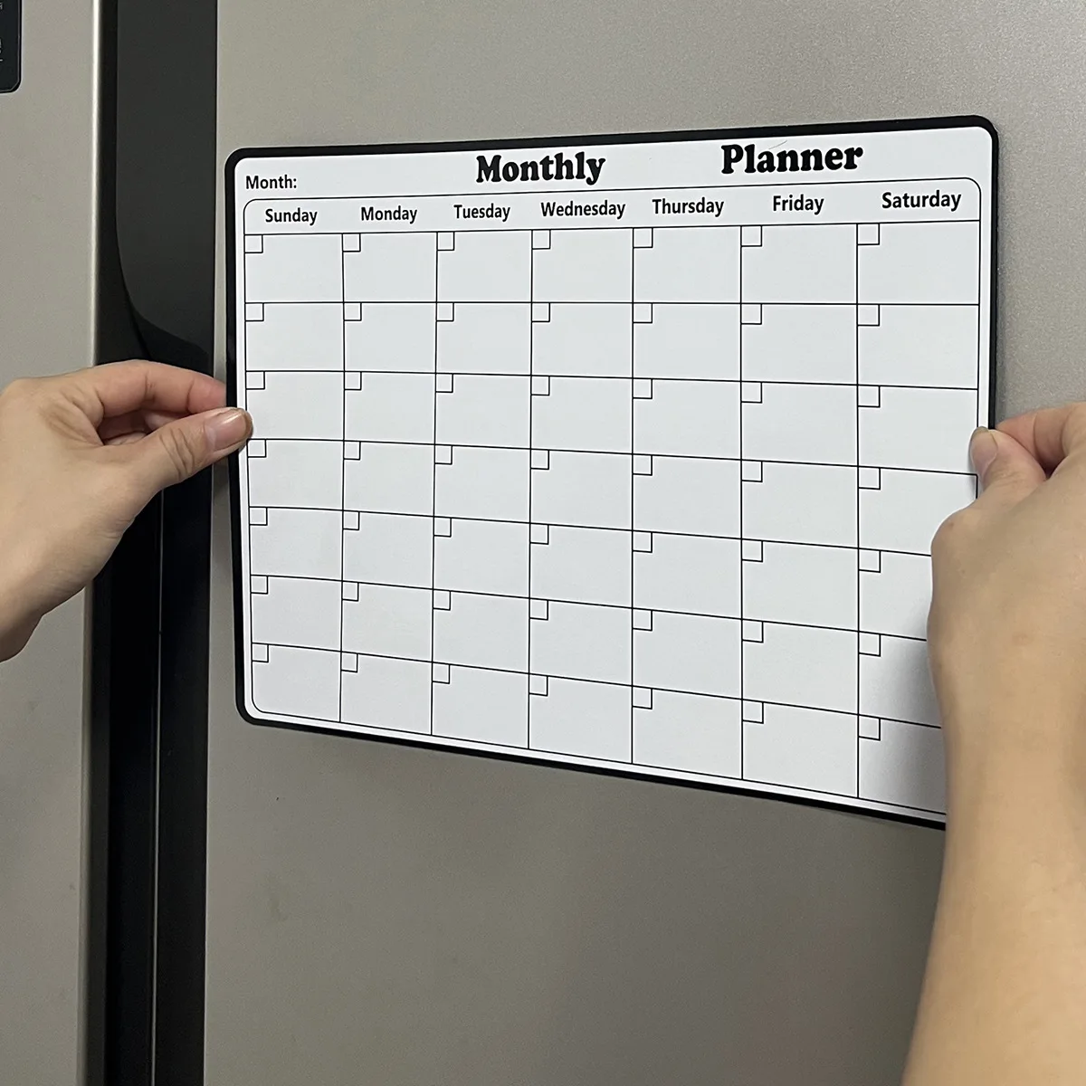 Fridge Magnetic Calendar Sticker Message Writing Board Menu Memorandum Monthly Weekly Planner Calendar Refrigerator Magnet