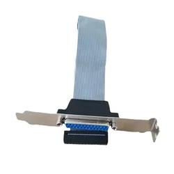 Internal Mainboard Motherboard Parallel LPT DB25 25Pin Printer Print Port Cable Host Case Rear Bracket PC 30cm