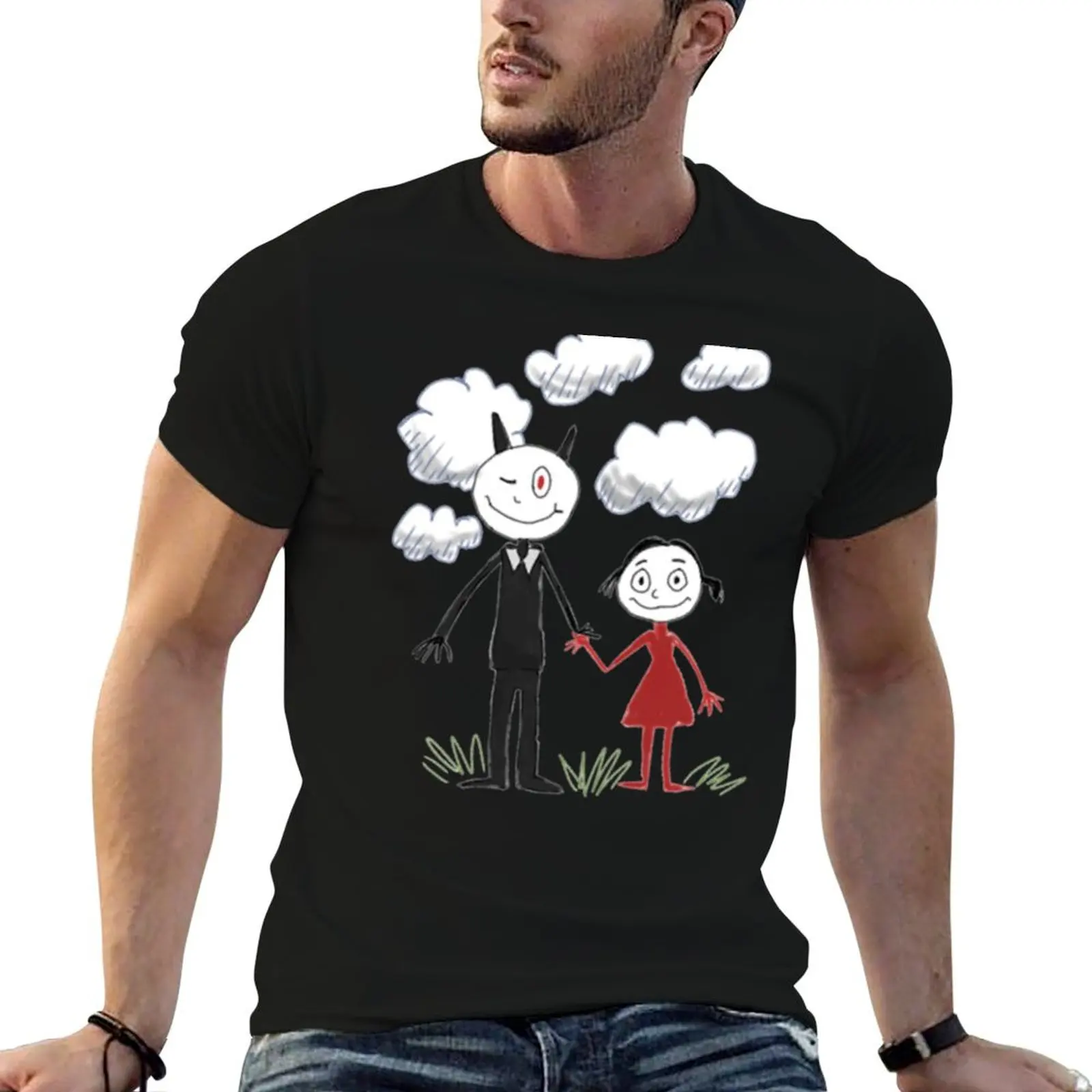 Lucifer Drawing by Trixie Netflix Series ( and more) T-Shirt Sporty Casual Quick Dry T-Shirt