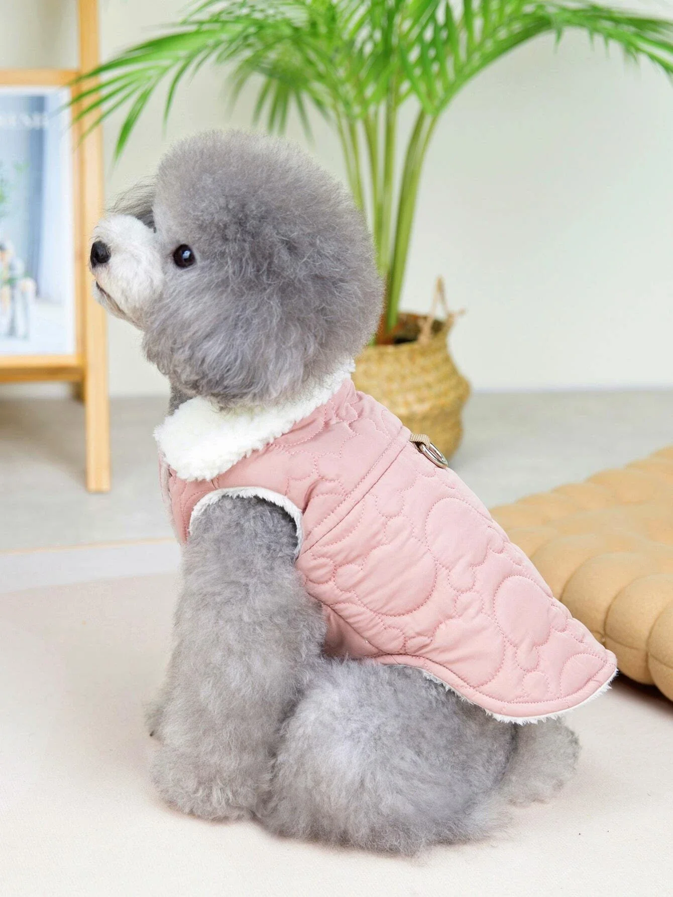 Quilted Detail Plush Lined Pet Jacket