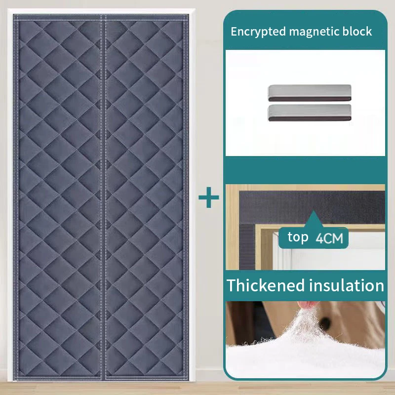 

Magnetic door curtain, winter windproof and warm cotton door curtain, thickened, household insulation windproof partition curtai