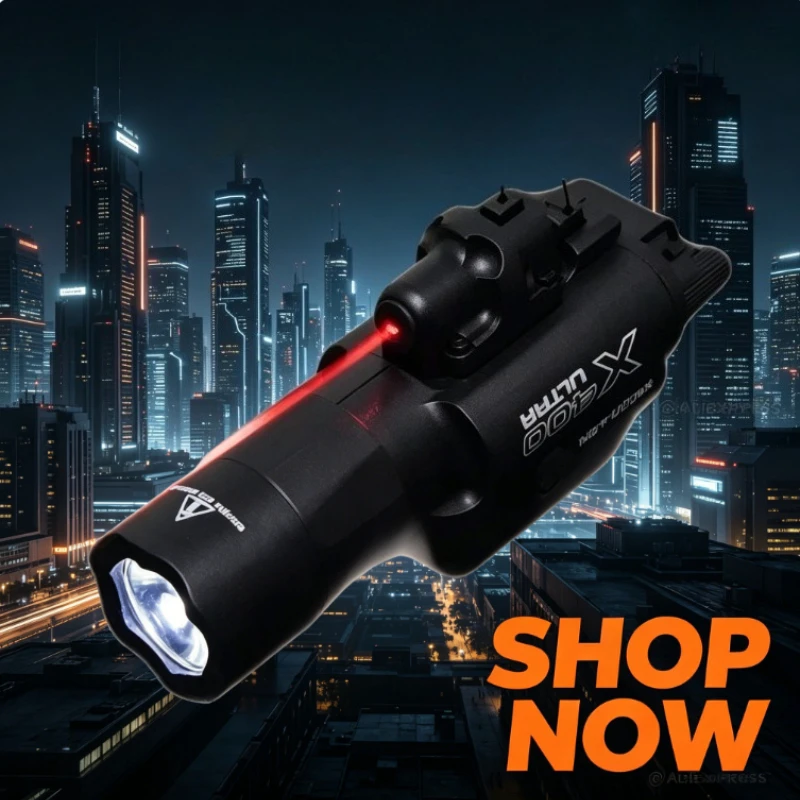 Multi-scene Rail LED Hand Light X400 Ultra Dual Light Function 20mm Guide Rail Portable Torch for Hiking Backpack Outdoor Trip