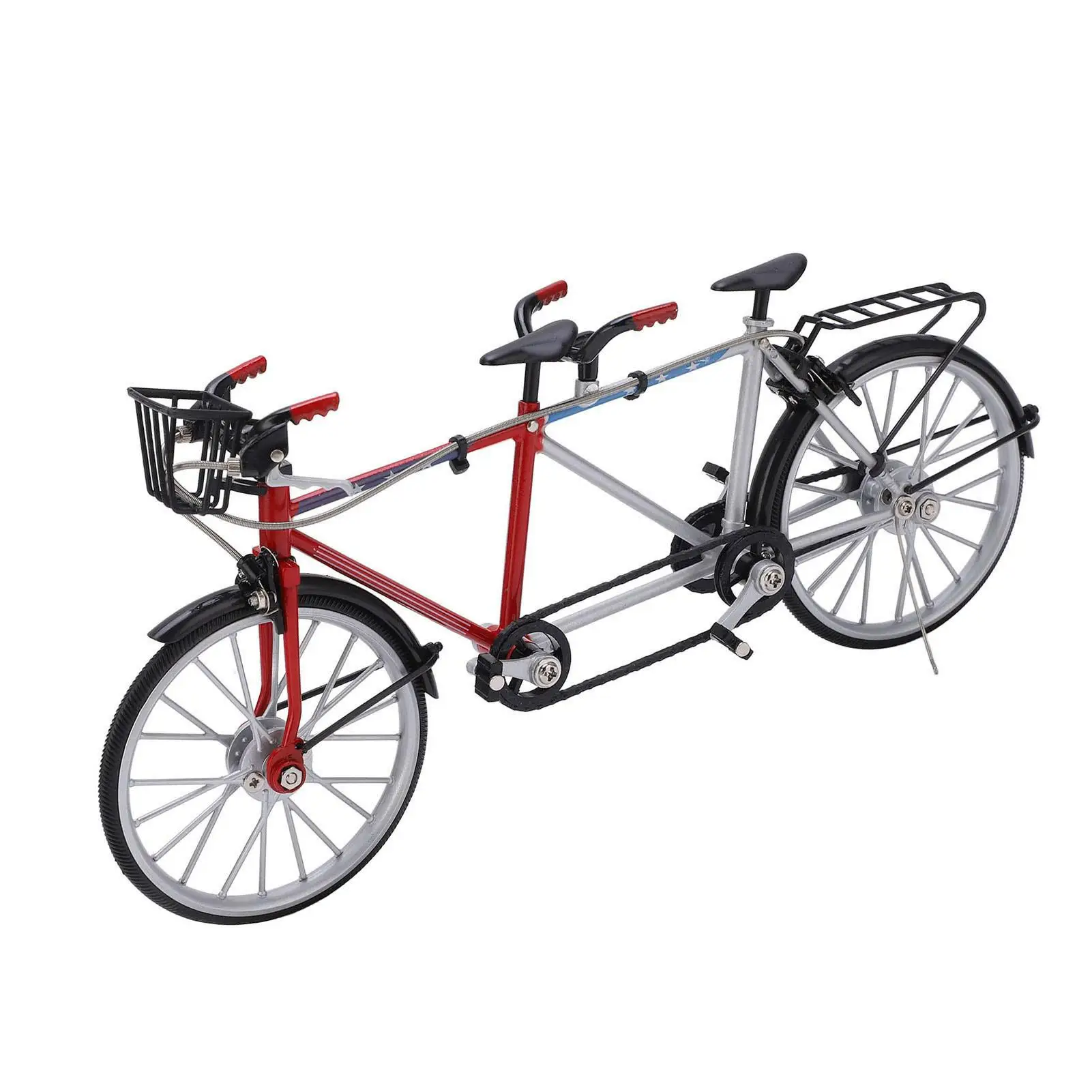 Mini Tandem Bike Model 1/10 Scale - Detachable Simulation Toys for boys & Girls, Perfect for table Decor