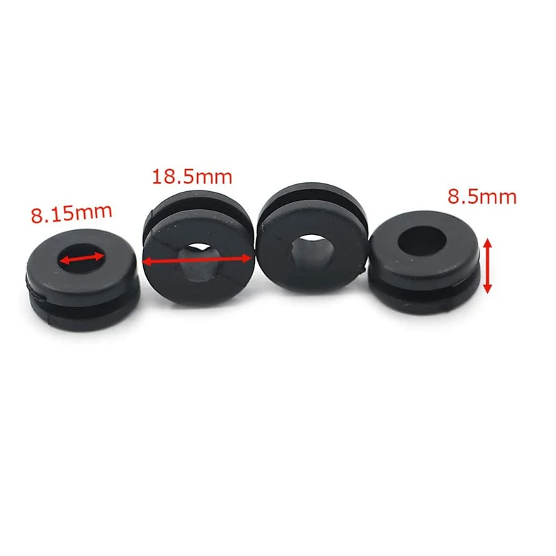 Pack 4 Rubber Mount Grommet For Yamaha Motorcycle DT DT175MX DT50 Route 66 RT180 XS850 FJ600 YZ250 TY80 TY175 DT125 DT360 XT225