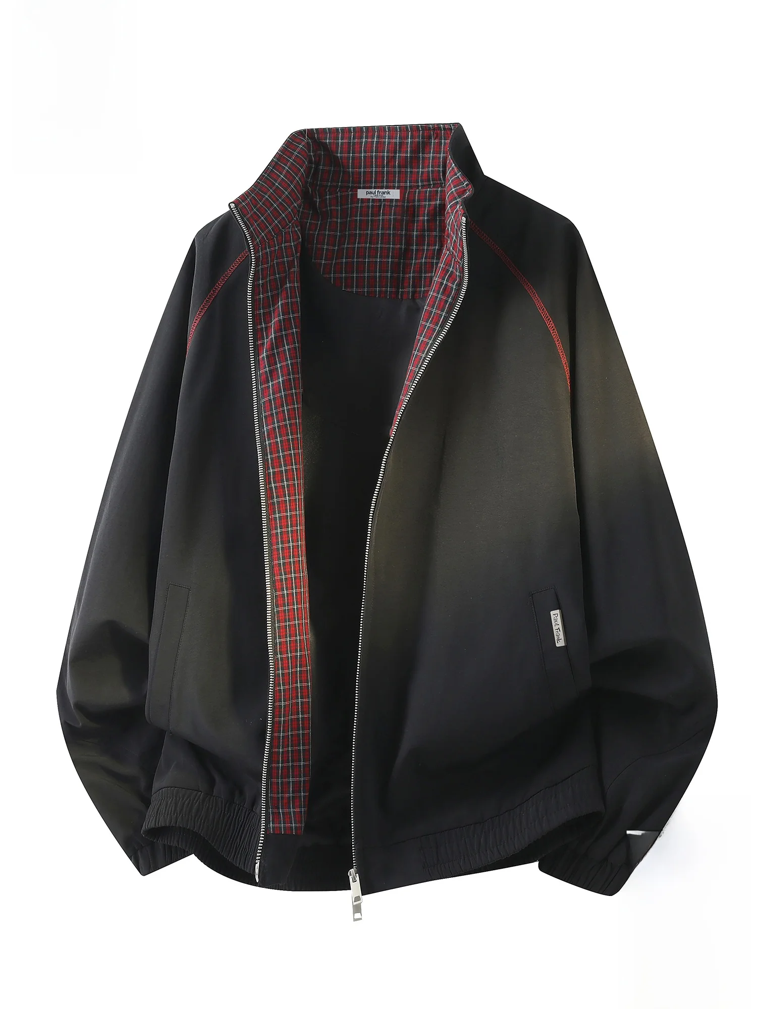 

Мужская повседневная куртка Paul Frank 2026 весна, новая коллекция, свободный крой, на молнии, с контрастными вставками, воротник-стойка, молодежная мода