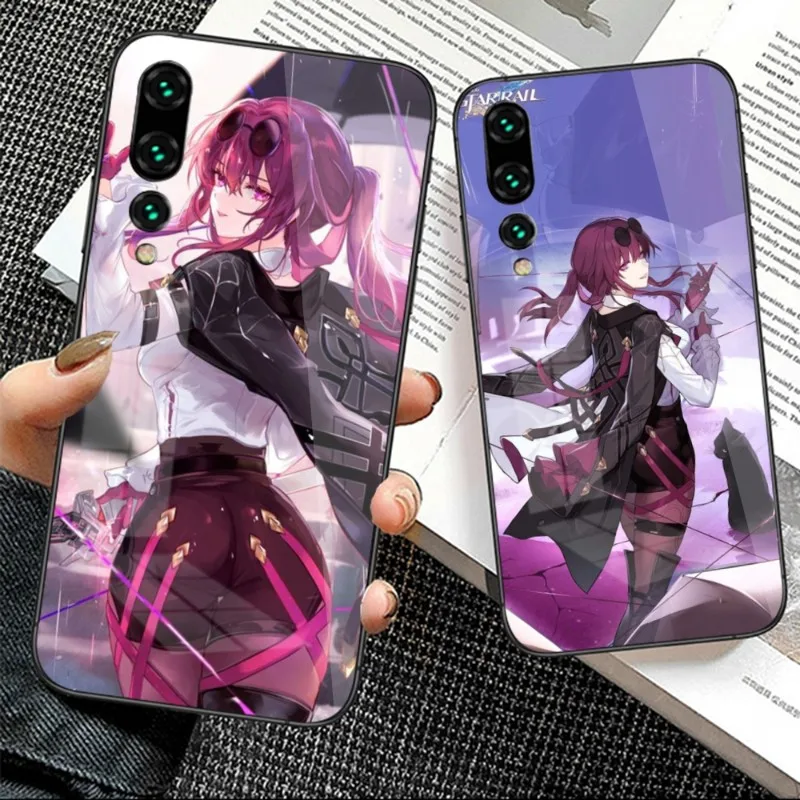 Honkai Star Rail Kafka Phone Case for Huawei P50 P40 P30 P20 Pro Mate 40 30 20 Pro Nova 9 8 7 PC Glass Phone Cover Funda