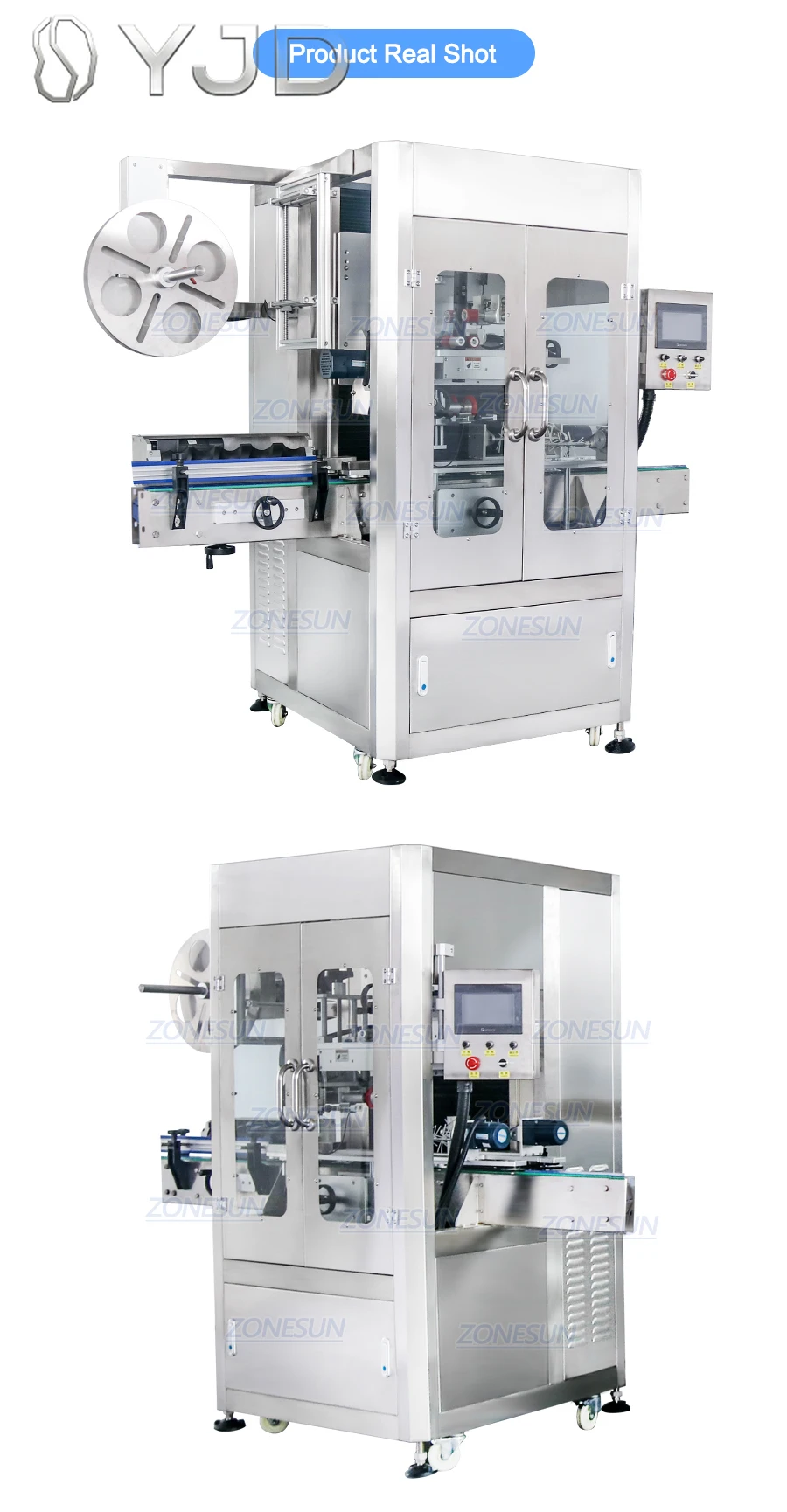 Automatic Mineral Water Beverage PET Bottle Heat PVC Film Shrink Sleeve Label Wrapping Labeling Applicator Machine