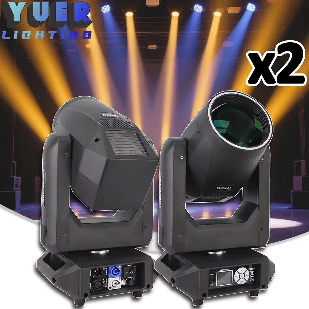 

2Pcs/Lot 14R 295W Beam Moving Head Double Prisms 24 Channels With SMD Ring Party Dj Disco Club DMX Music Control Stage Lighting