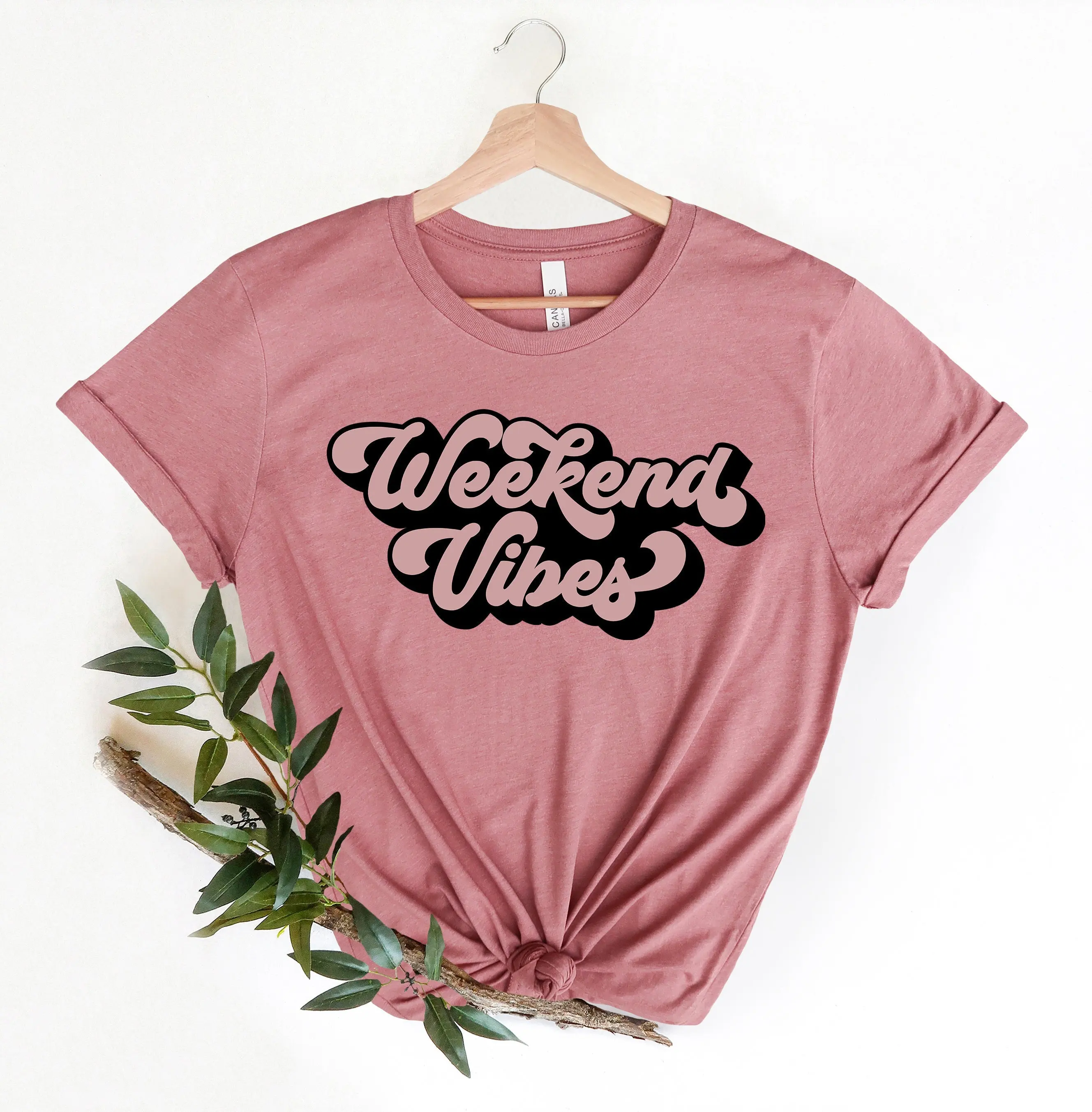 Weekend Vibes T Shirt Girls Vacay Trip Hello Friday Sunday Funday