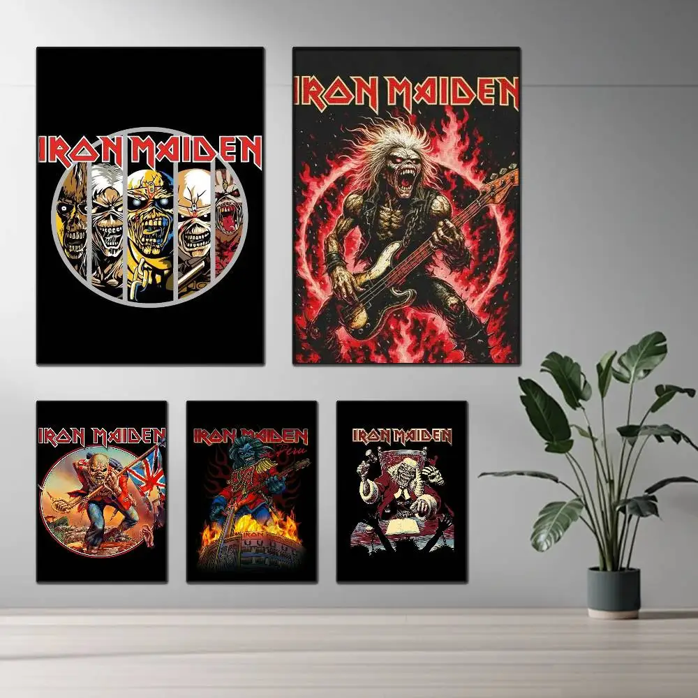 

M-Maidens Band I-Irons Poster HD Self Adhesive Waterproof Wall Art Ideal for Home Office Dorm Gift