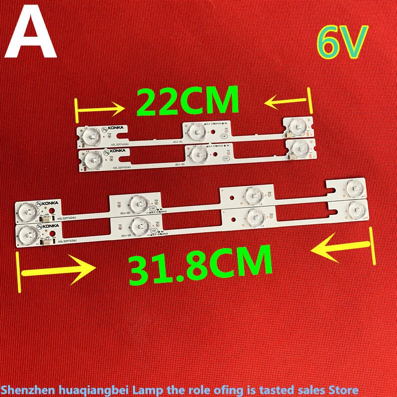 FOR 100% New good quality (3LED*6V+4LED*6V) LED backlight strip for KDL32MT626U 35019055 35019056