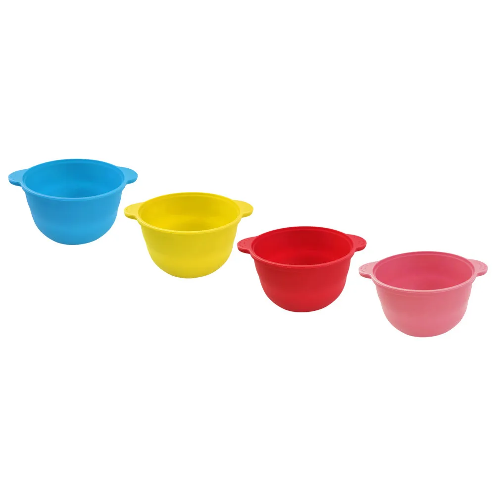 

4Pcs Silicone Wax Melting Bowls Foldable Non-Stick Wax Heater Accessory for Hair Removal Waxing Salon Use Silicone Bowl