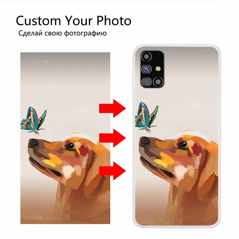 Customized DIY Personalized Photos Cover For Samsung Galaxy M31S M51 M31 M21 A51 A71 Phone Cases Image Logo Soft Clear TPU Coque