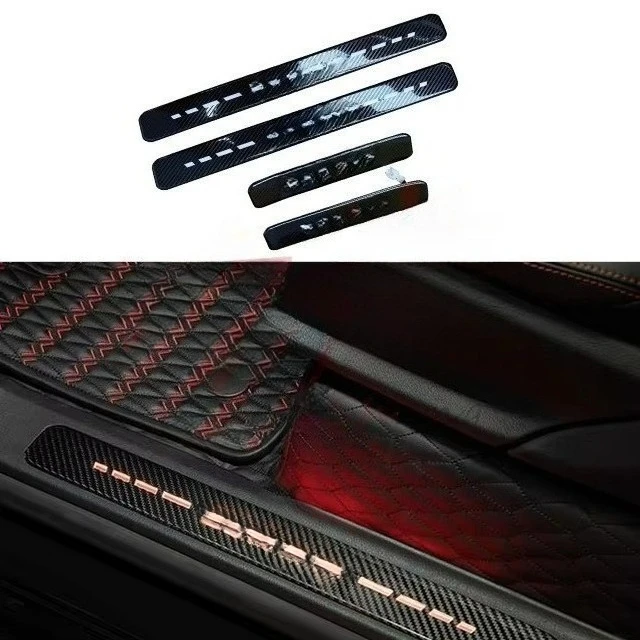 Applicable to Benzz G Class Big G W464 G-class Carbon Fiber Patterned Welcome Pedal W463A G350 G500 G63 Threshold Strip