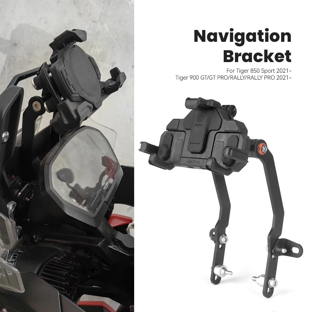 For Tiger 900 GT Rally PRO Tiger 850 Sport Motorcycle GPS Phone Navigation Mount Bracket Handlebar Bar Extension Stand Holder