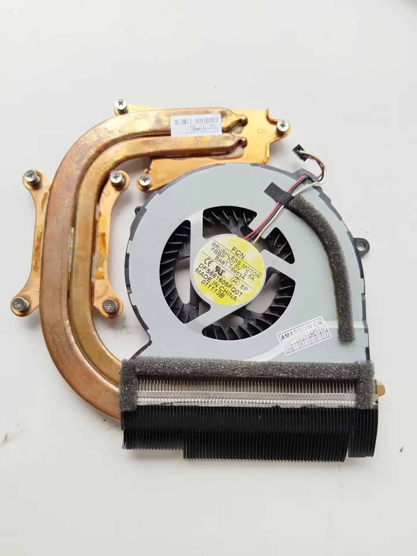 Ventilador disipador de calor de refrigeración para ordenador portátil Samsung, disipador de calor Original para Cpu, KSB0805HB, BA92-00675A, NP550P5C, NP550P7C, NP550