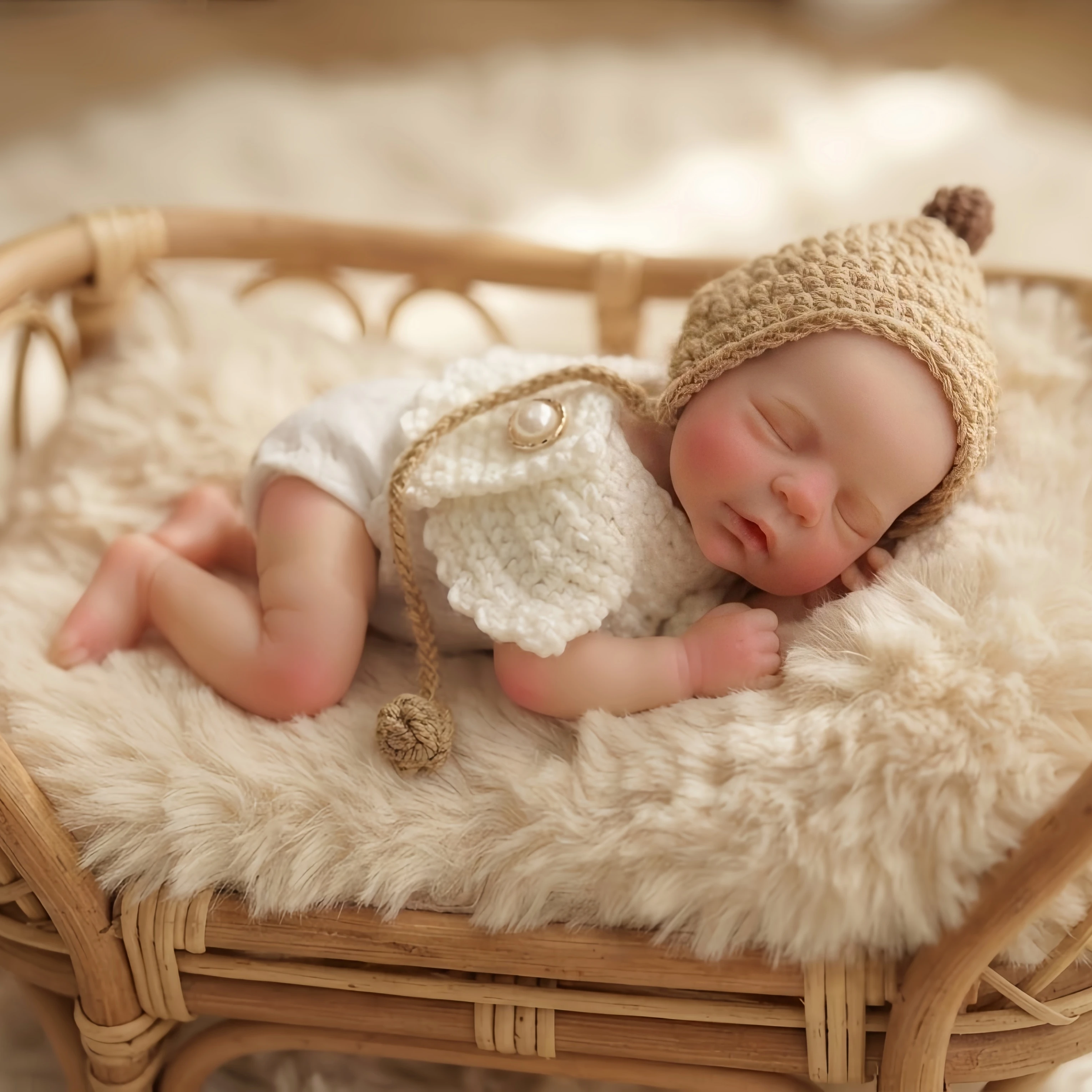 6 Inch/15 cm Washable Mini Full Silicone Reborn Doll, Hand Painted Supple Skin, Smooth True to Life, Bebe Reborn De Silicona