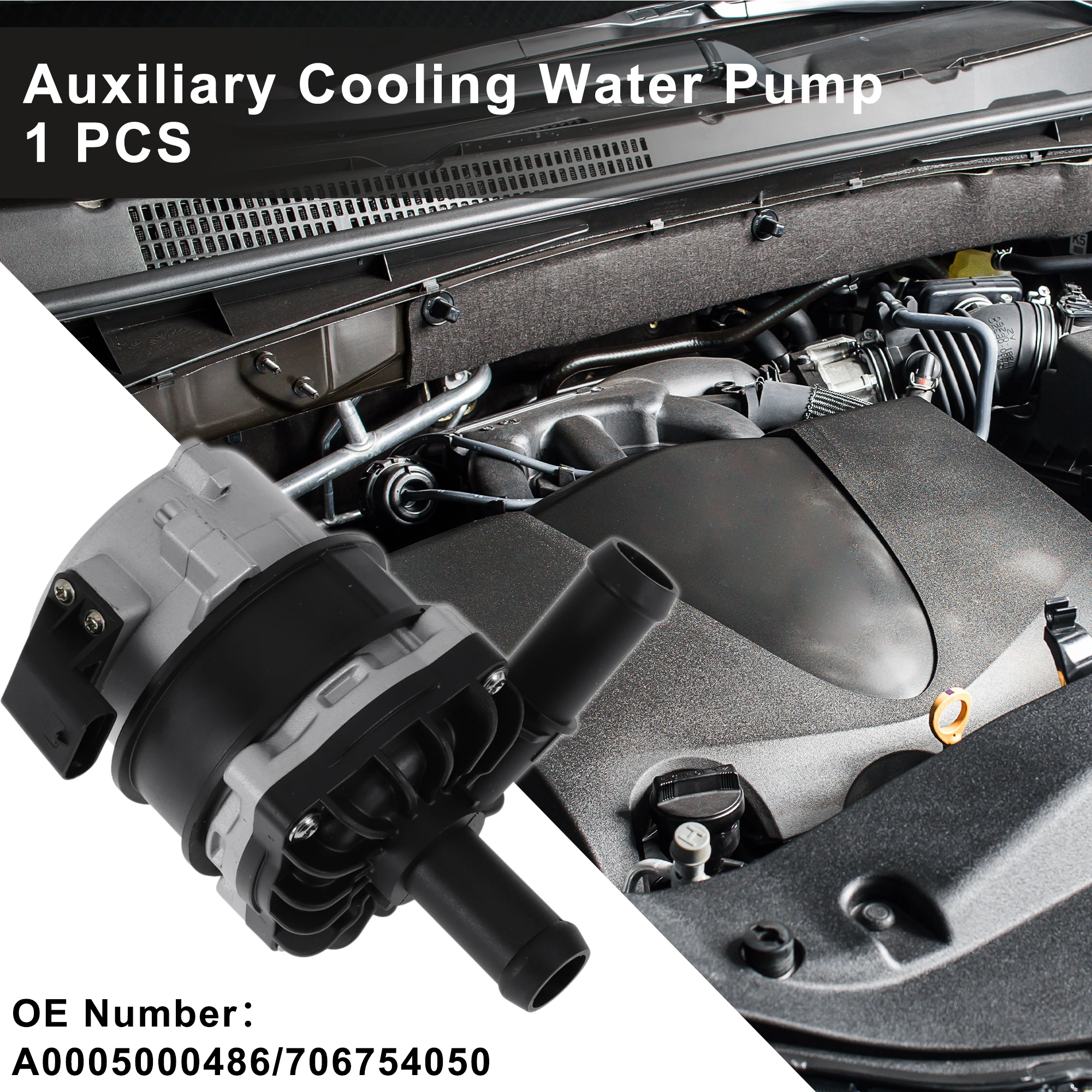 UXCELL Zusatzkühlwasserpumpe für Mercedes-Benz W218 CLS63 Nr. A0005000486/706754050 Auto-Zusatzkühlmittelpumpe