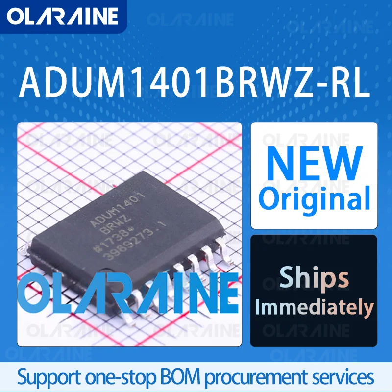 1/5/10Pcs ADUM1401BRWZ-RL SOIC-16 original ic chip Digital isolators RoHS 4 Channel Data rate 10 Mb/s Voltage - 5.5 V