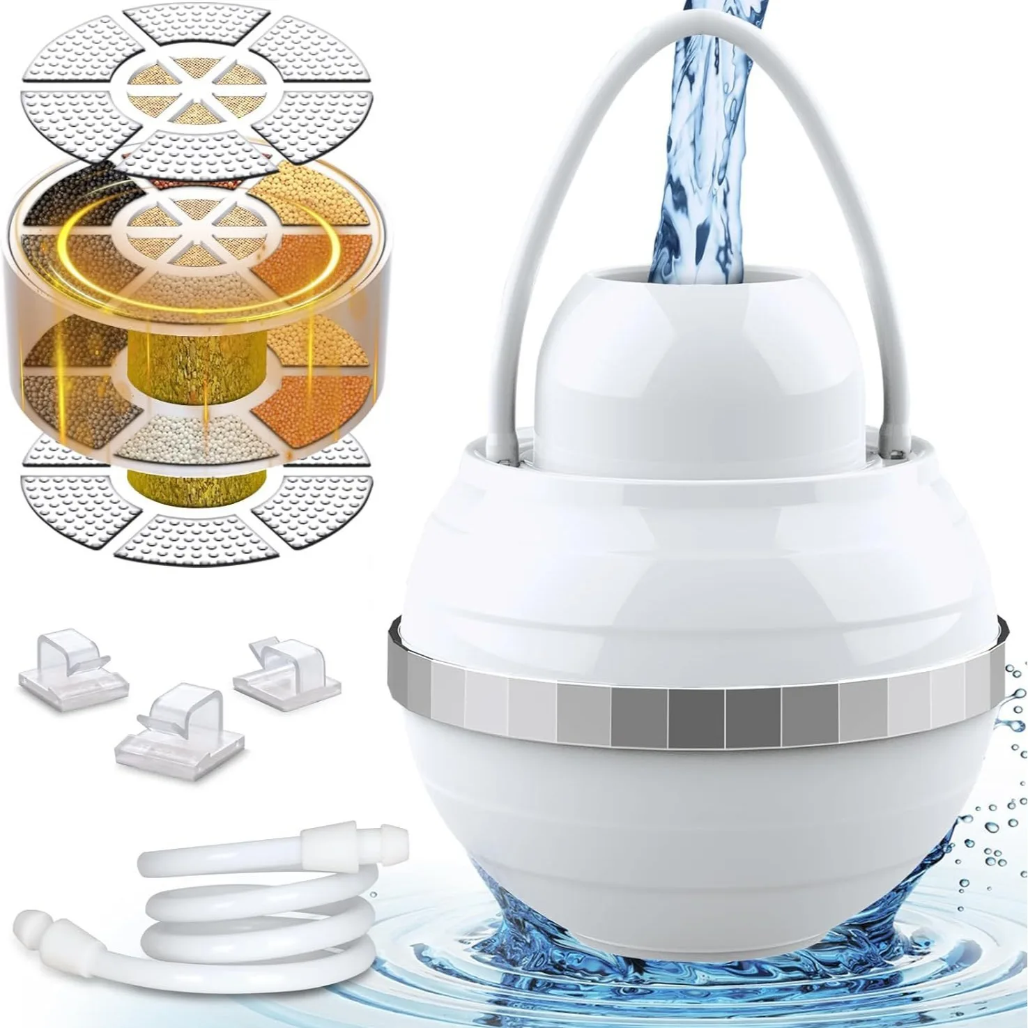 Tub Bath Ball Filter Remove Chlorine Improve Water Quality Bath Water Filter Bath Filter for Tub for Softer and Healthier Skin