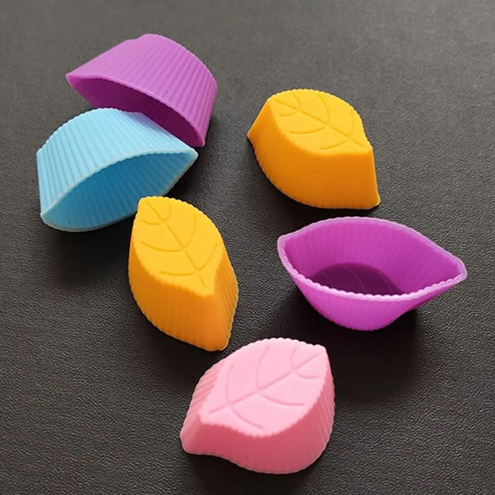 Cute 6pcs/set Silicone Cake Mold Multi Style 5cm Cake Cup Pudding Mold Heat Resistant Reusable Flower Mould Kicthen