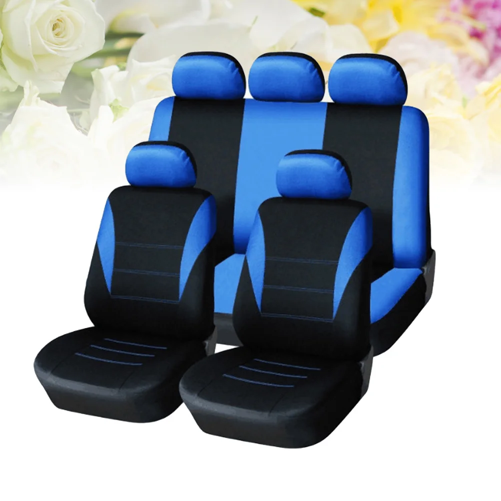 

9 pcs 5 Seats Car Seat Covers Universal Fit Waterproof Wear Resistant Protector For Cars Trucks Suvs Auto Interior