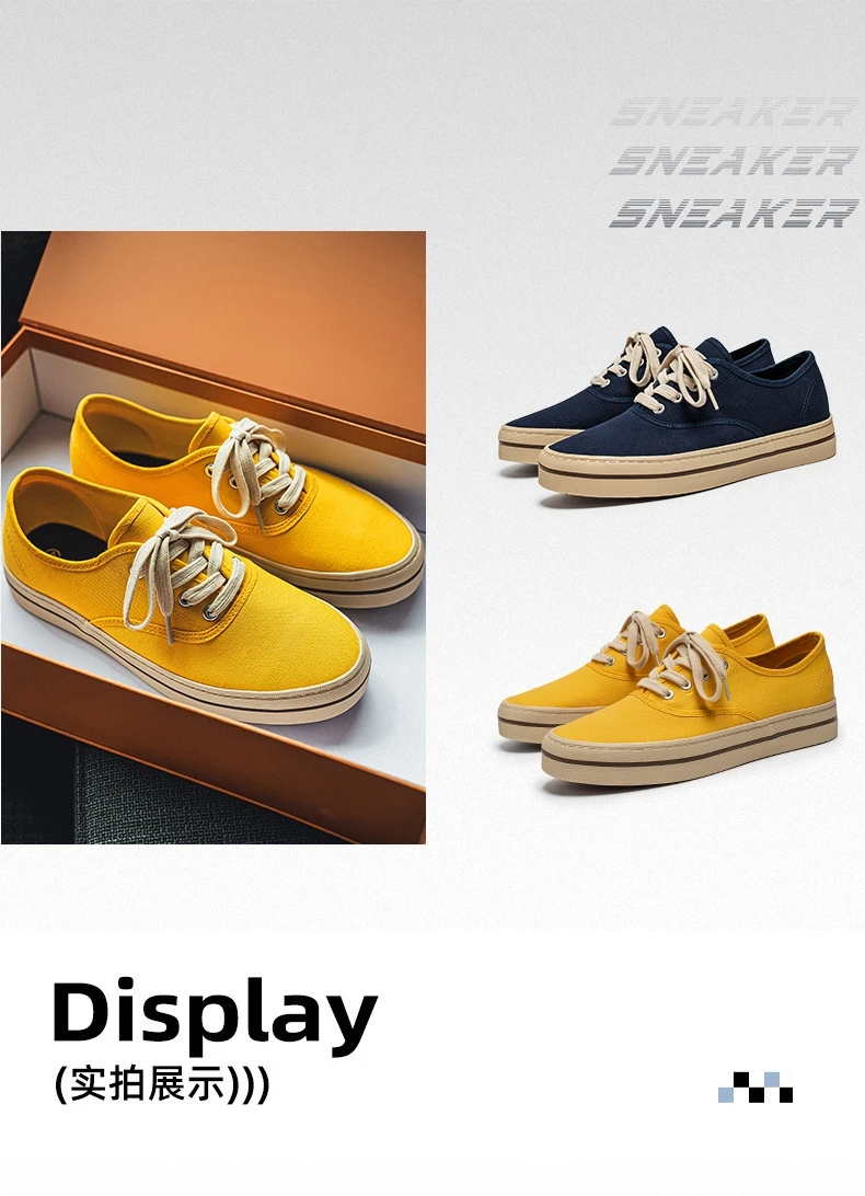 Sommer-Herren-Segeltuchschuhe, bequeme, atmungsaktive, lässige Turnschuhe, modische, niedrig geschnittene Designer-Schuhe für Herren, Vulkanisationsschuhe – Detail 4