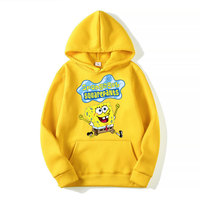SpongeBob Cartoon Anime Women Hoodie 2024 New Casual Yellow Men Pullover Tops Spring Autumn Couple Sweatshirts Clothes