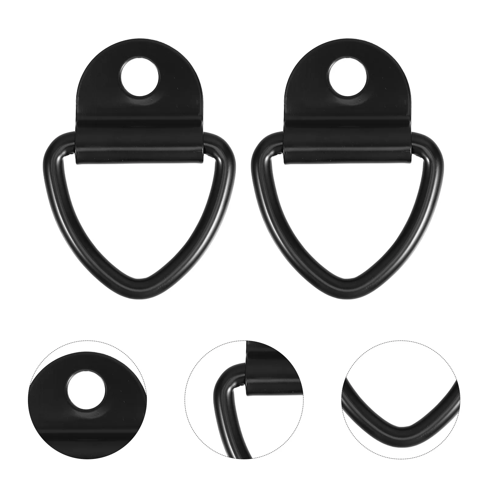 

4Pcs Carbon Steel Truck Bed Hooks D-Ring Design for Reliable Cargo Tie Down in Trailer Van Container Fixing Solutions