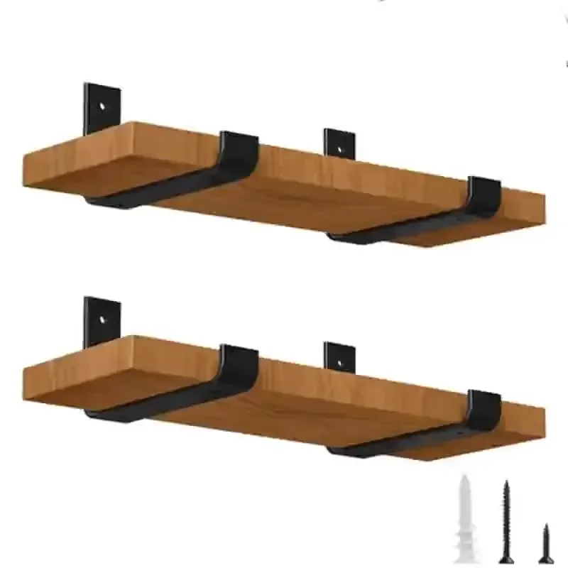 Hook Shelf Brackets with Screws Industrial 90 Degree Angle Braces Brackets Wall Mounted Shelving Bench Table Shelf Holder