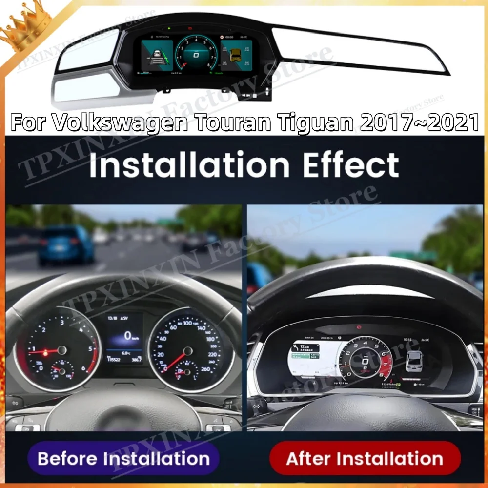 

Для Porsche Cayenne 2002 ~ 2009 12,3-дюймовый ЖК-дисплей с цифровым дисплеем, обновление приборной панели автомобиля, таблица скорости виртуальной информации