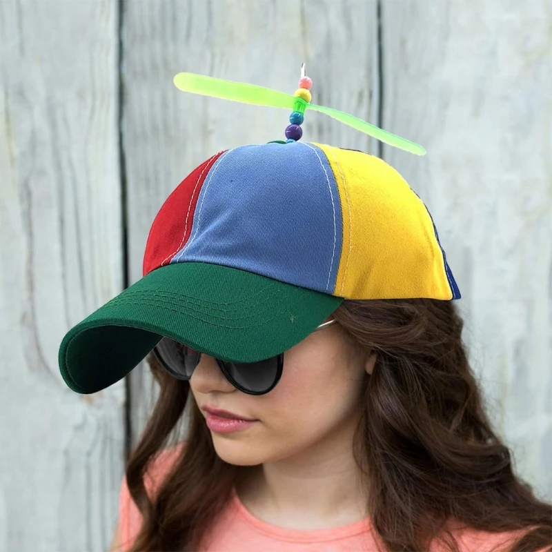 Sombrero béisbol helicóptero extraíble para fiesta, divertido sombrero para para hijos, sombrero para