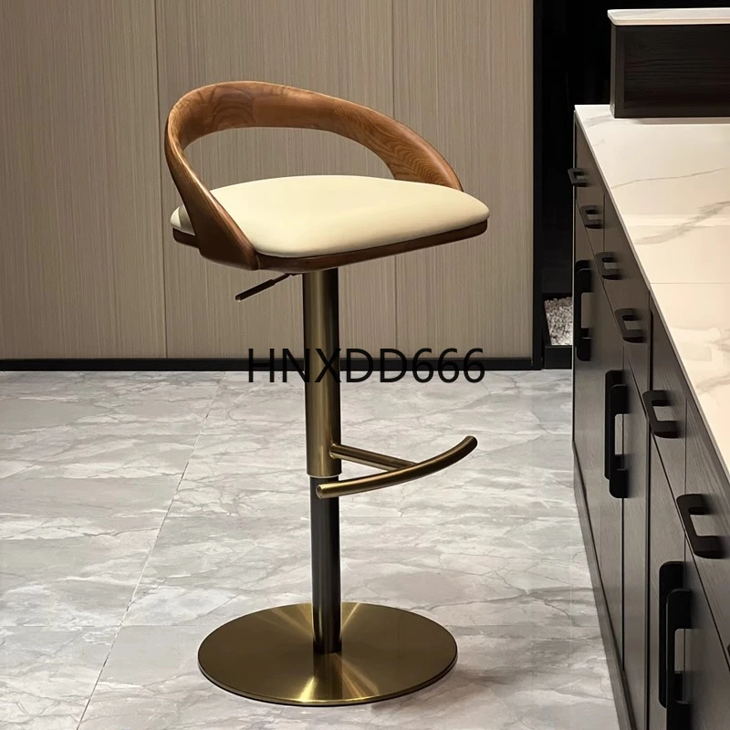 Italienischer, minimalistischer Hebe-Barstuhl aus Edelstahl