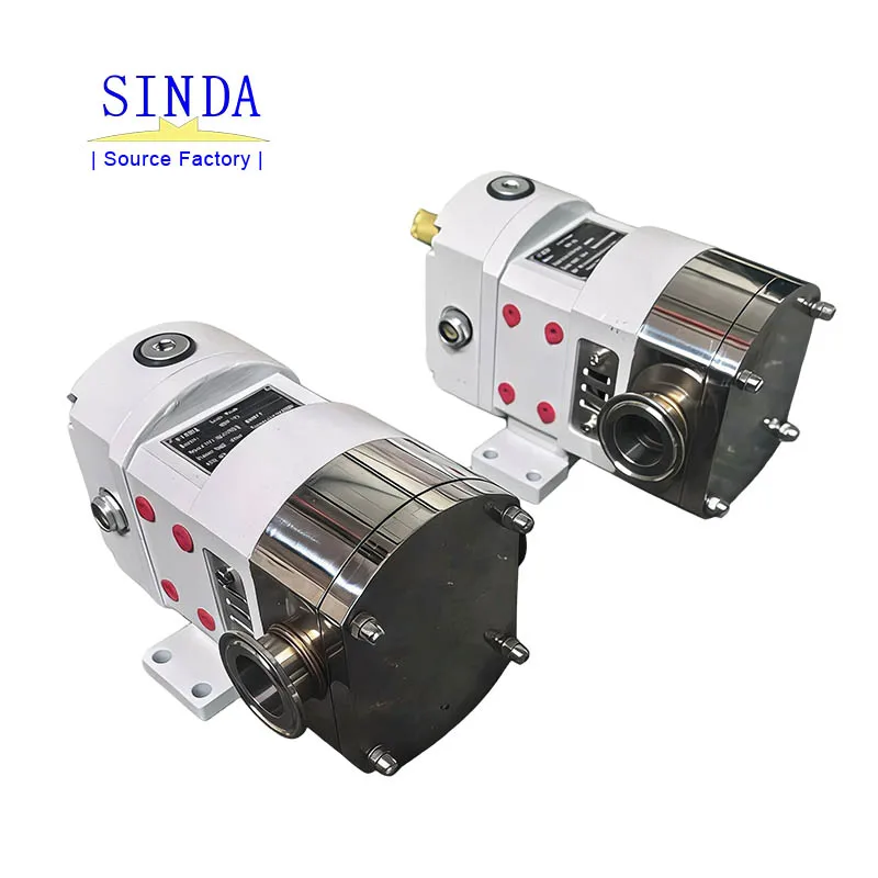 Sanitary Stainless Steel Food Grade High Pressure Gear Rotor Stator Rotary Lobe Pump for High Viscosity Products