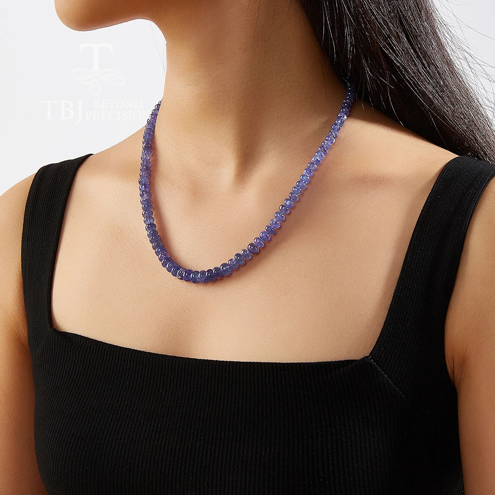 Natural Tanzanite gemstone Necklace handmade gemstone party necklace for women mom wife best gift Elegant Jewelry for daily wear