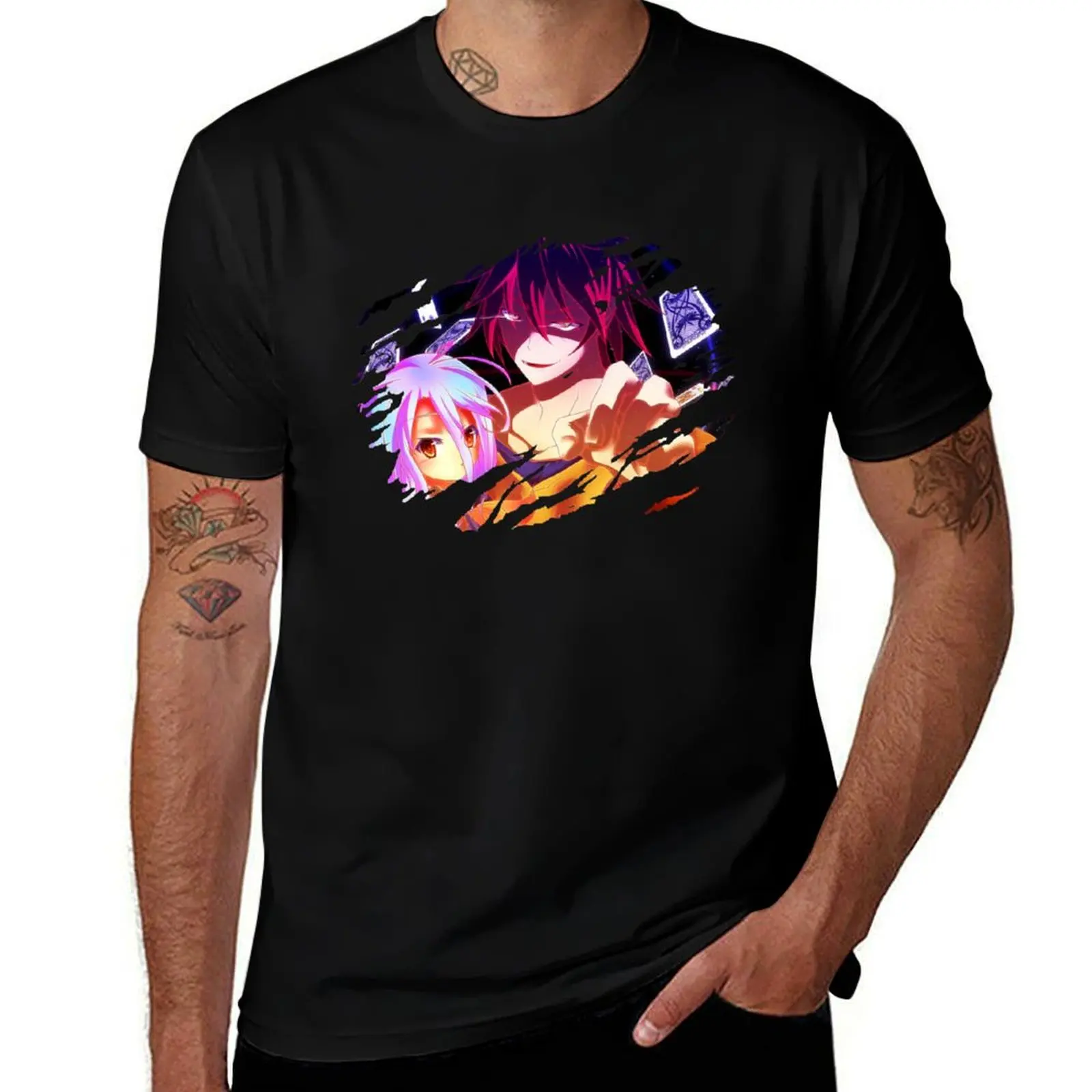 

Классическая футболка No Game No Life, хлопковая футболка, мужская футболка, мужская футболка