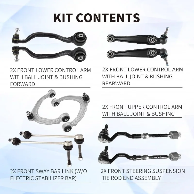 10pcs Front Upper and Lower Control Arm for BMW X5 E70 2007-2013 X6 2008-2014 E71 E72 Suspension Sway Bar Links Part
