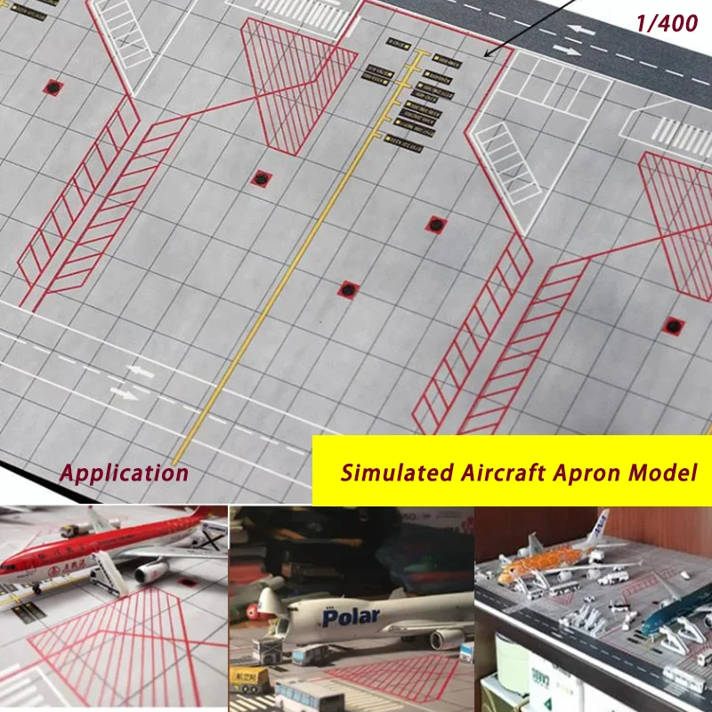 

20*30cm 1:400 Scale PVC Airport Passenger Aircraft Runway Model Toys Parking Apron Pad Aircraft Scene Display No Airplane 1pc