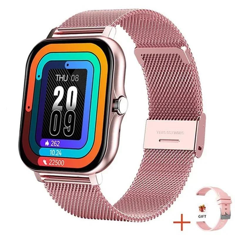 Full Touch Sport Smart Watch 1.69 "schermo a colori uomo donna frequenza cardiaca Fitnesscall orologio da polso Smart Clock Lady per Android IOS + BOX