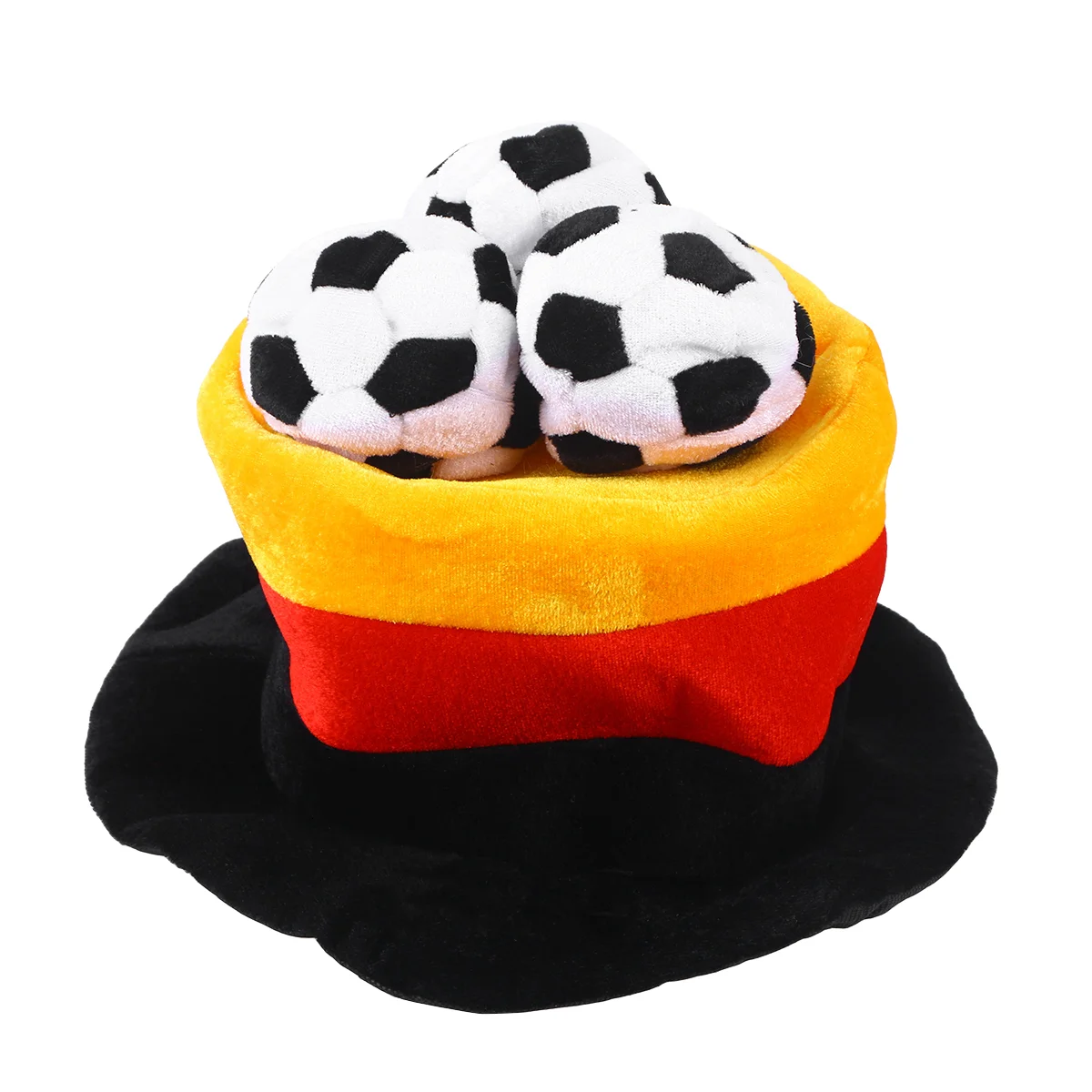 

Football Game Cheering Hat Plush Soccer Hat Football Hat Headgear Germany Flag Cheer Hat Soccer Fans Party Costume Hat Sports